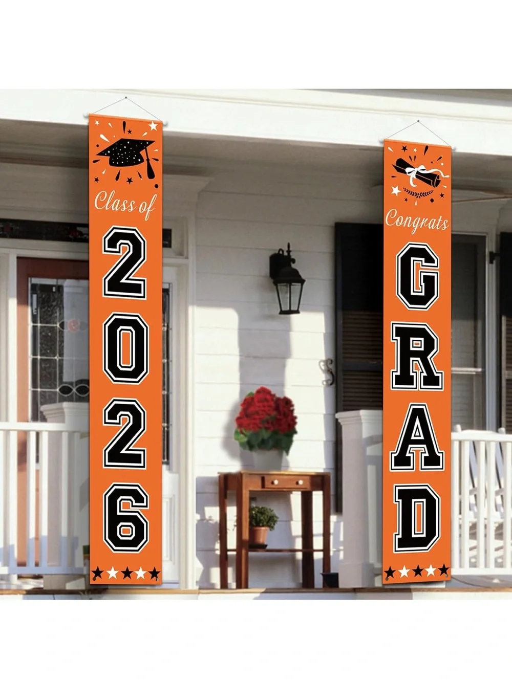 Graduation Party Banner and Supplies - Orange